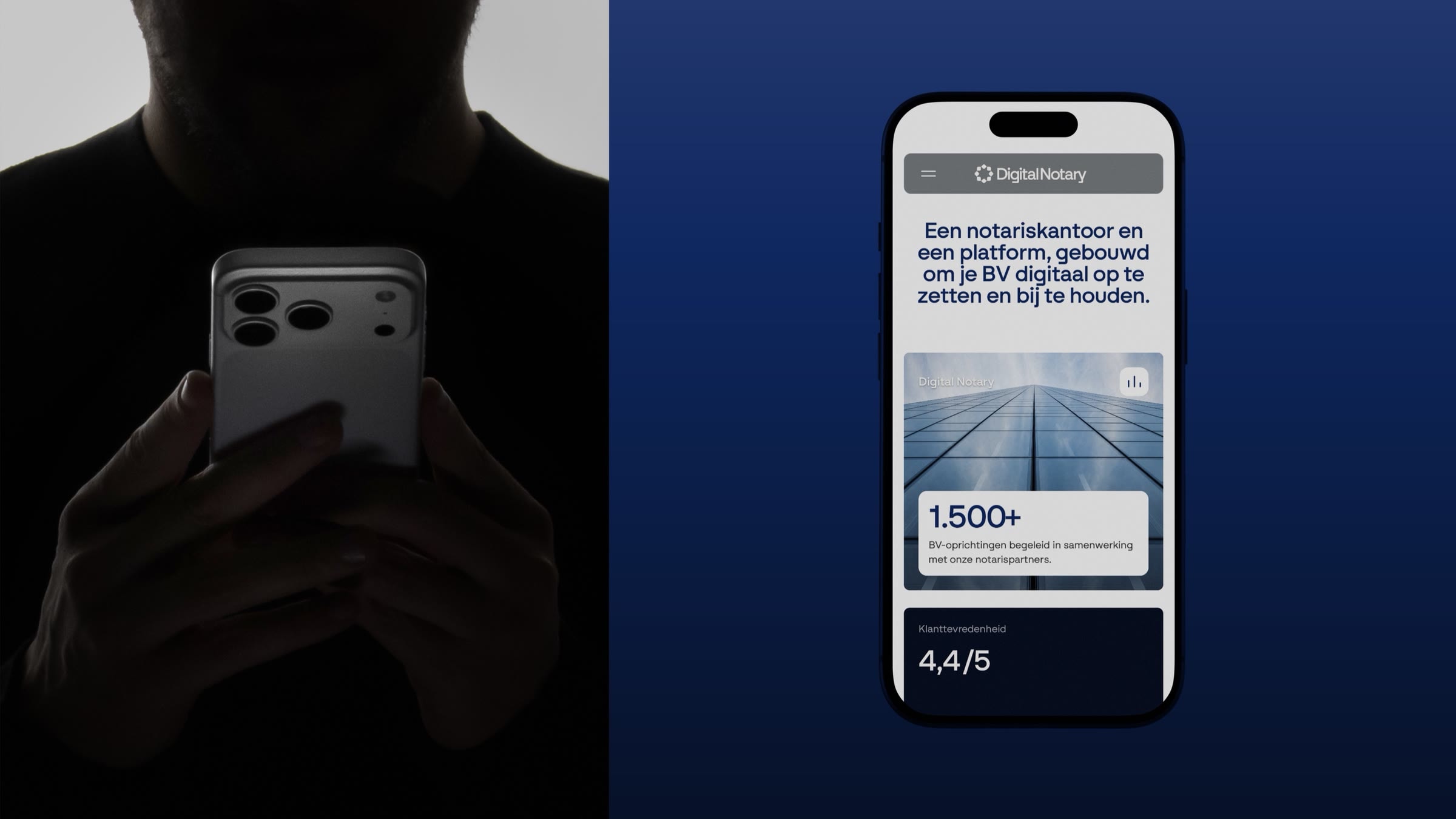 Digital Notary: mobiele website
