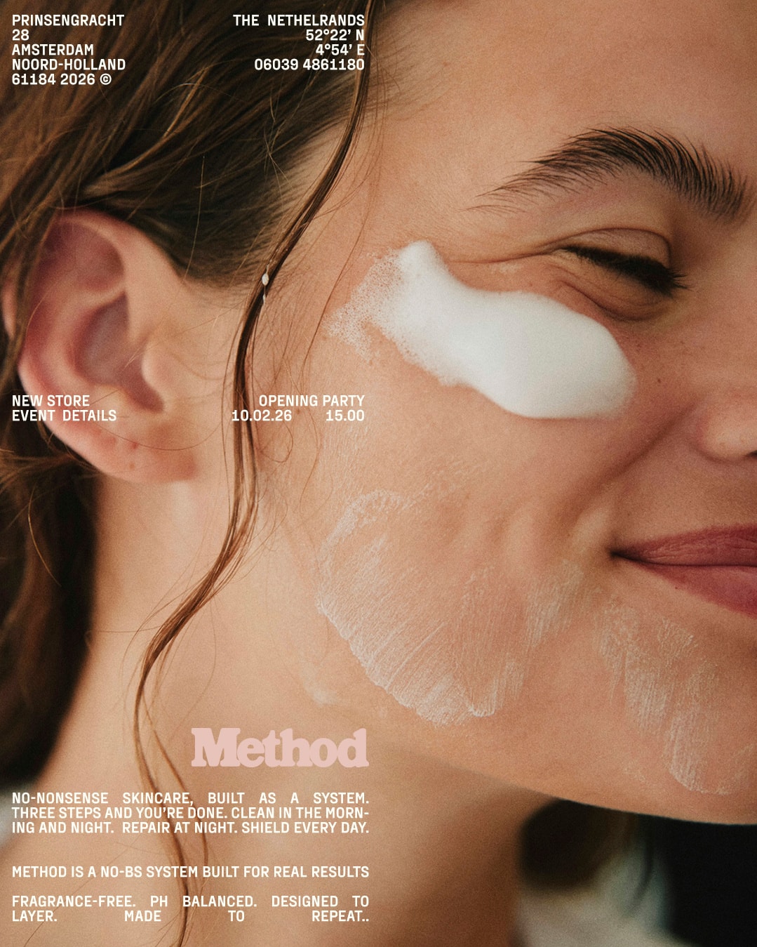 Method: poster met gezichtscrème