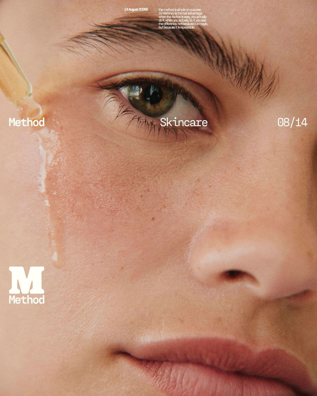 Method: editorial gezicht met serum