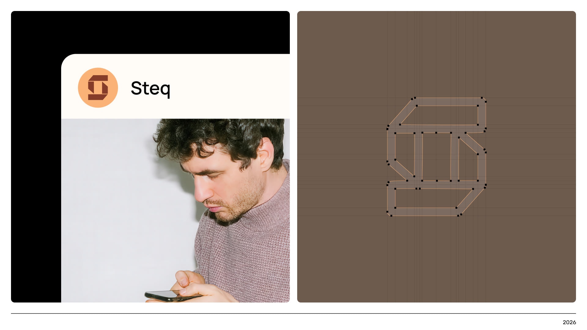 STEQ: de app en de constructie van het logo