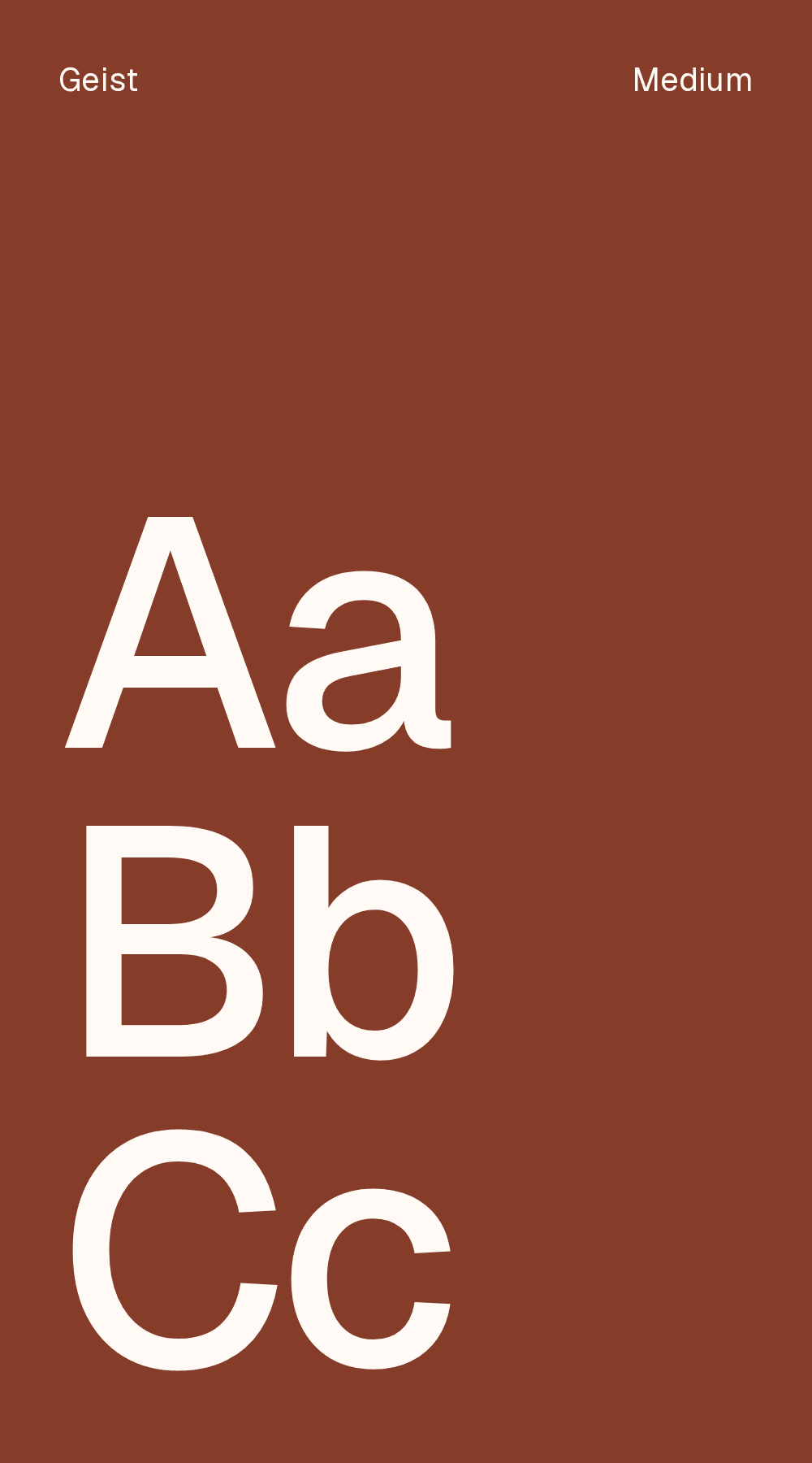 STEQ: het lettertype Geist, Aa Bb Cc